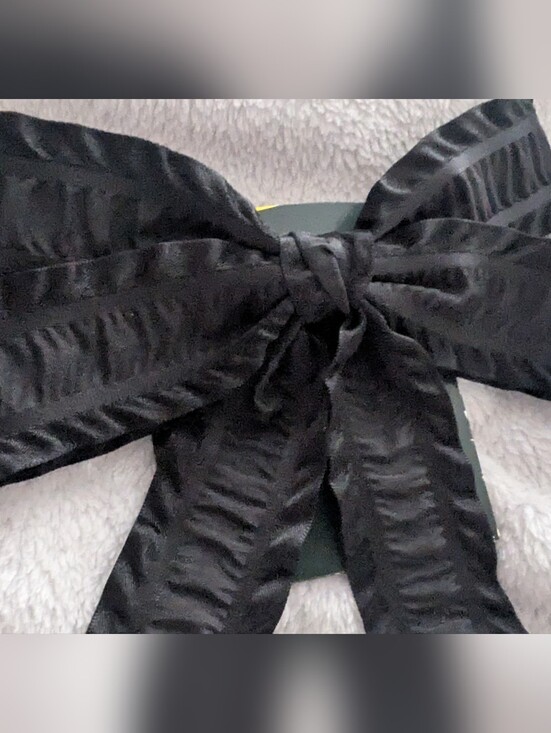 wild fable Accessories - Wild Fable Hair Bow Clip Black Grosgrain Ribbon with Pleated Borders Size